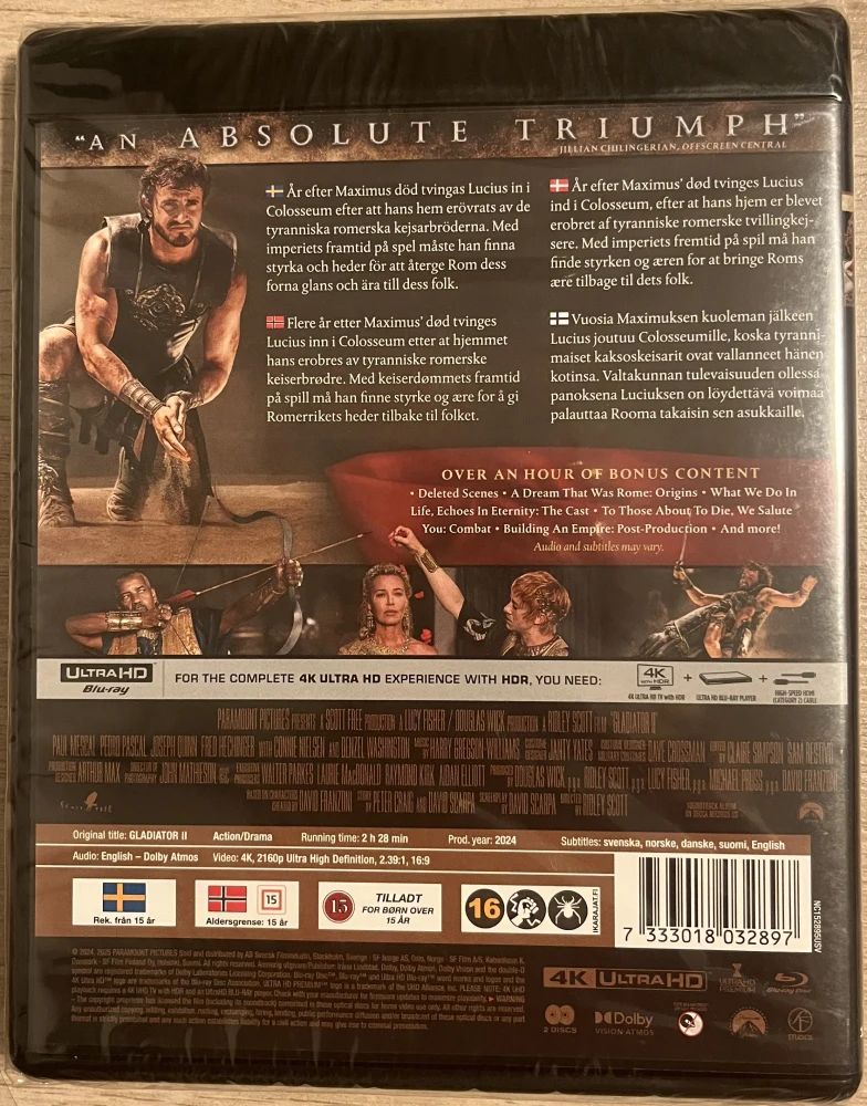 Gladiator II (2024) (4K UHD + Bonus Blu-ray)