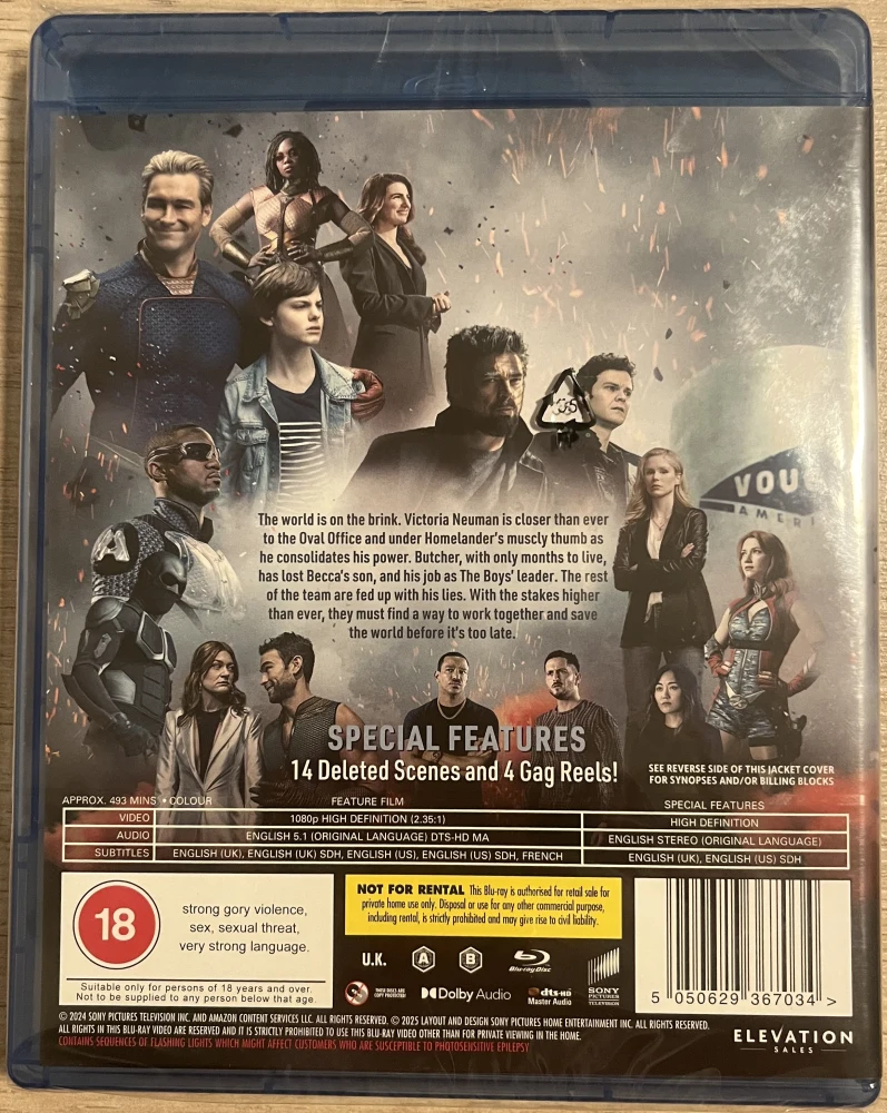 The Boys - Season 4. (2024) (2 Blu-ray) Kausi 4