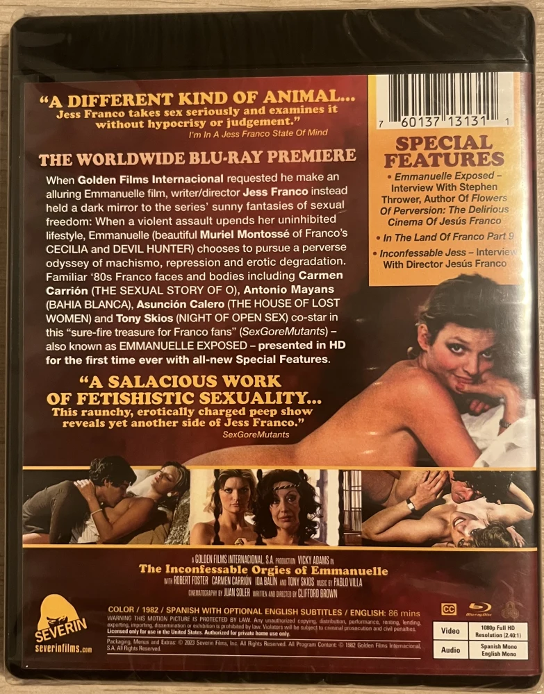 The Inconfessable Orgies Of Emmanuelle (Blu-ray) Emmanuelle Exposed / Las orgías inconfesables de Emmanuelle (1982)