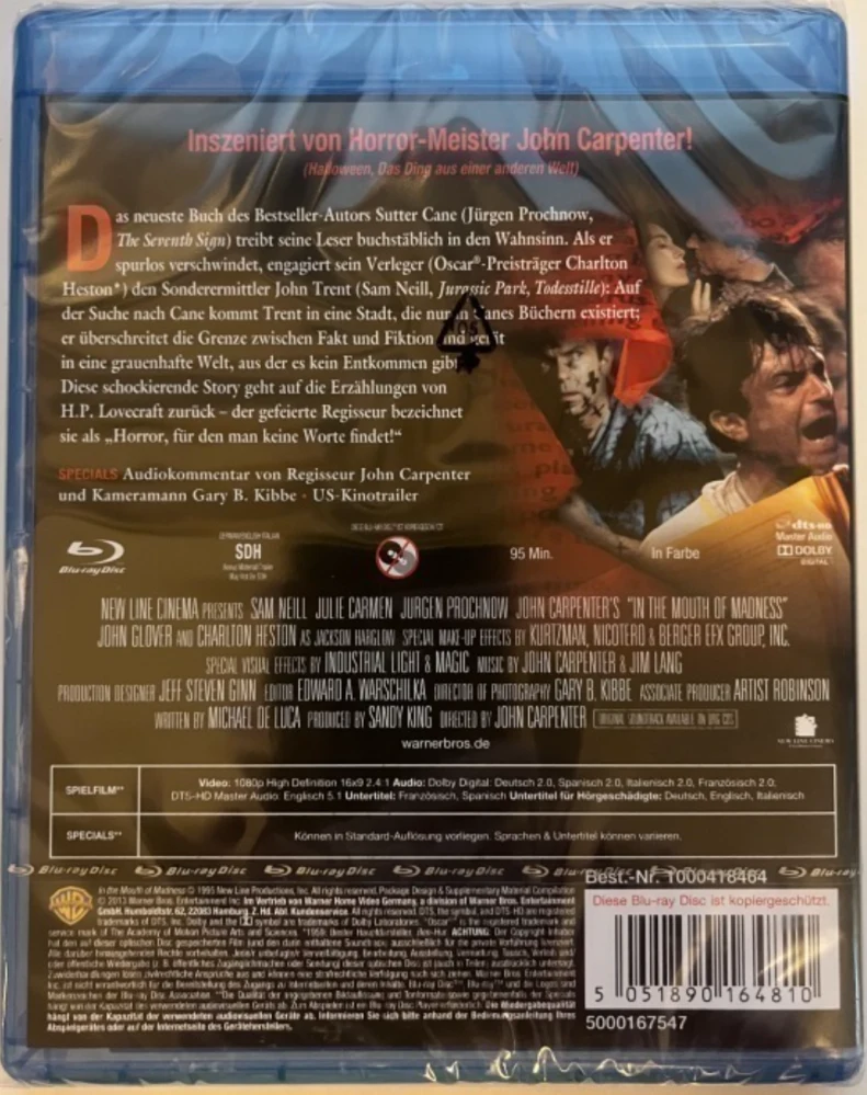 Hulluuden syövereissä - In the Mouth of Madness (Blu-ray)