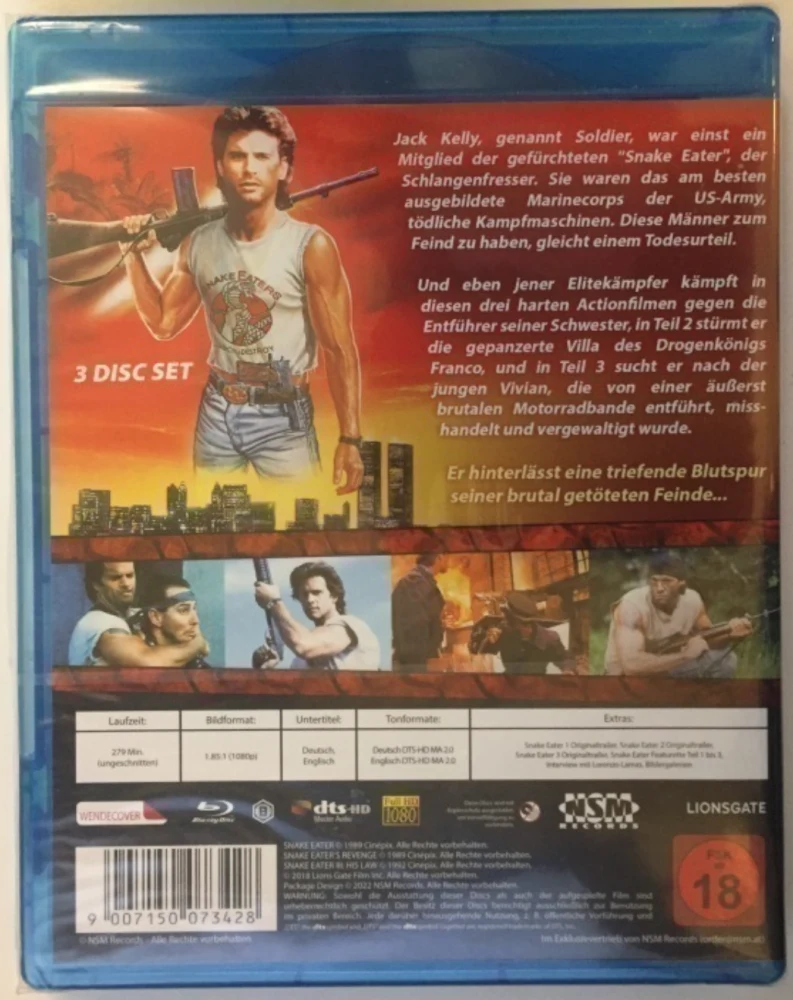 Snake Eater 1-3 (uncut) [Blu-ray] Lamas, Lorenzo