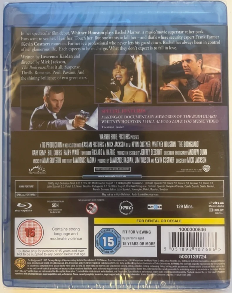 Bodyguard (1992) Kevin Costner (Blu-ray)