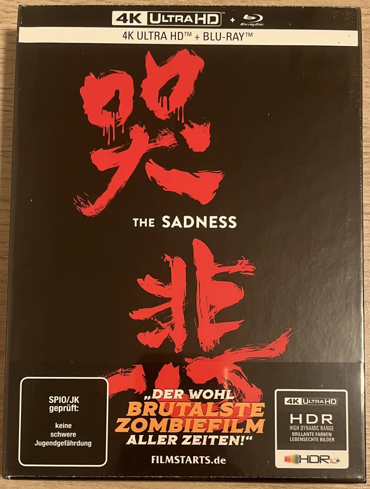 The Sadness (uncut) 2-Disc Limited Collector's Edition in Mediabook (Ultra HD + Blu-ray)