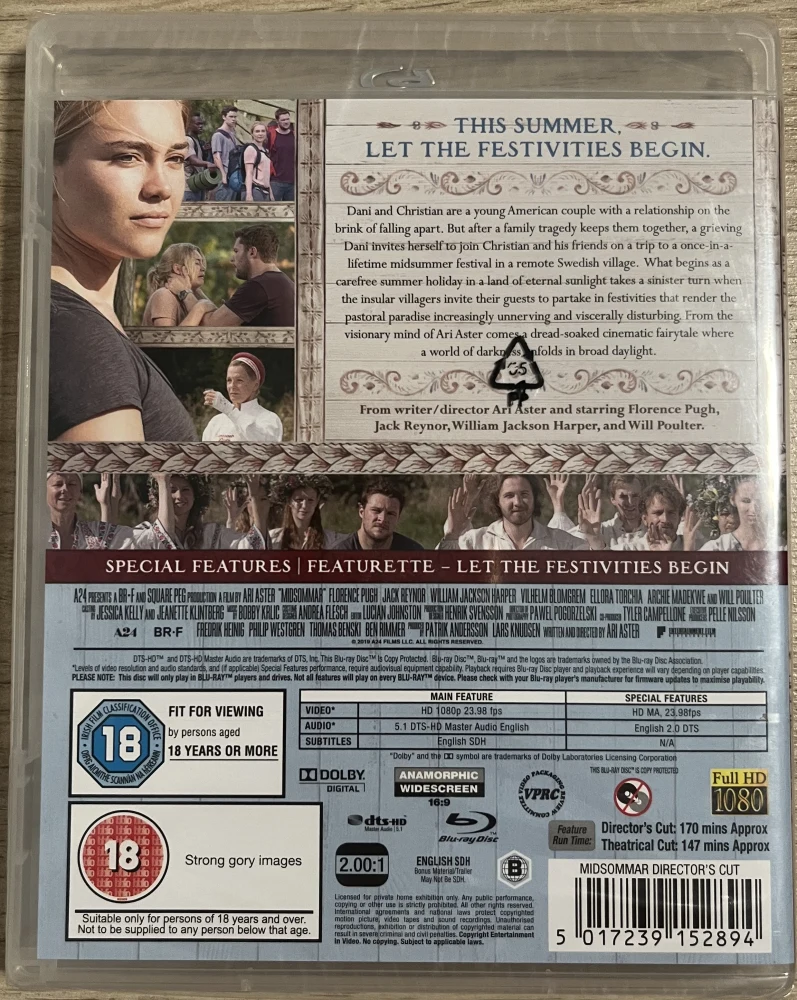 Midsommar - Loputon Yö - Director's Cut (Blu-ray) 1 Movie, 2 Cuts (2019)