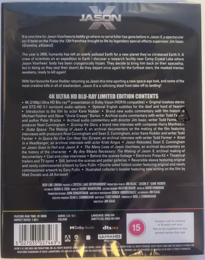 Jason X - Limited Edition (4K Ultra HD) Arrow