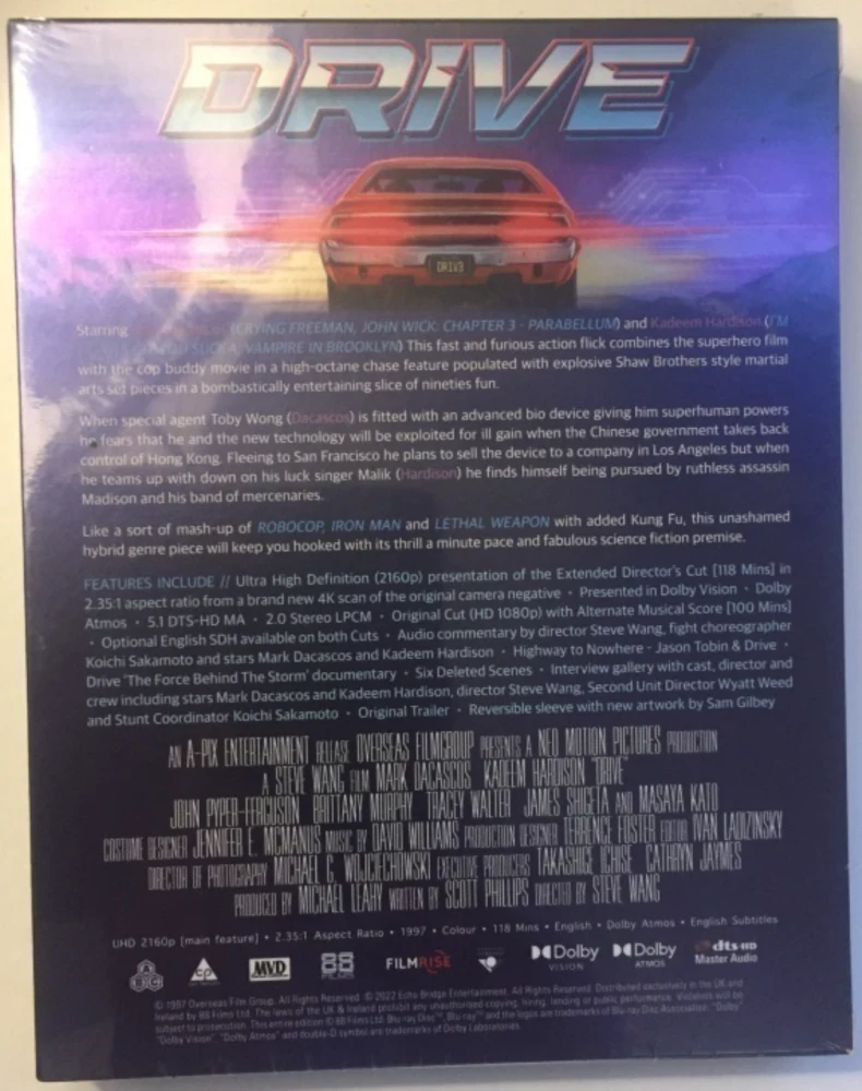 Drive - ajojahti (4K Ultra HD) Slipcase (1997) 88Films