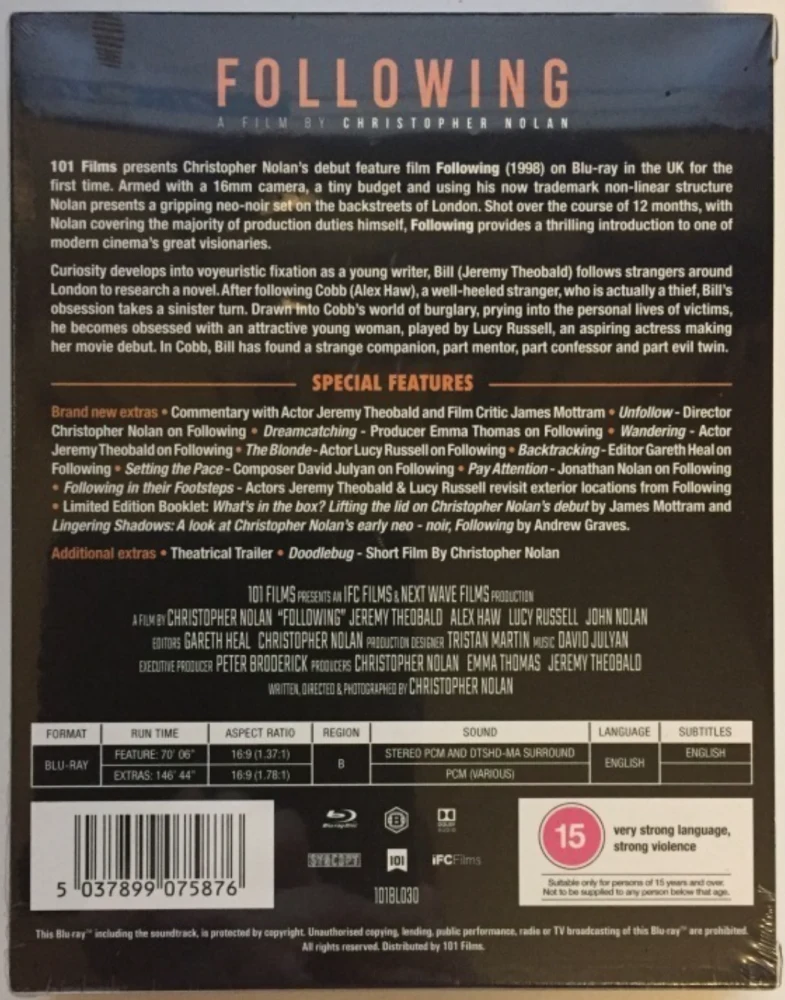 Following - Limited Edition (Blu-Ray) Vihkonen (1998)