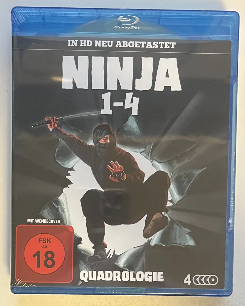 Ninja 1-4 Quadrilogy Box-Edition [4 BDs] Enter the Ninja  Ninjan Kosto - Revenge of the Ninja  Ninja – Äänettömät kostajat / Tappomestari Osa II – Uhraus - Ninja 3 the Domination  Ninjan kosto II - rukoile kuolemaa - Pray for Death (Blu-ray Disc) UNCUT