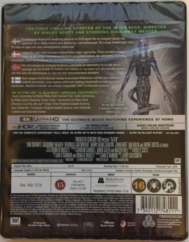 Alien - Kahdeksas matkustaja (1979) (4K UHD + Blu-ray)
