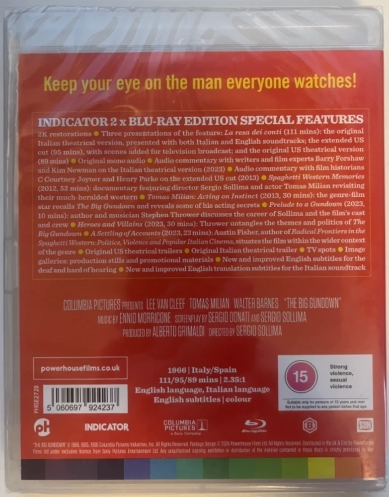 The Big Gundown (1966) (2 Blu-ray) Luodin laki - La resa dei conti | Indicator Series Powerhouse Films | 1 Movie, 3 Cuts