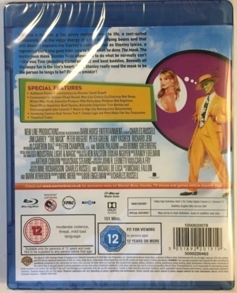 The Mask - Naamio (1994) Jim Carrey (Blu-ray)