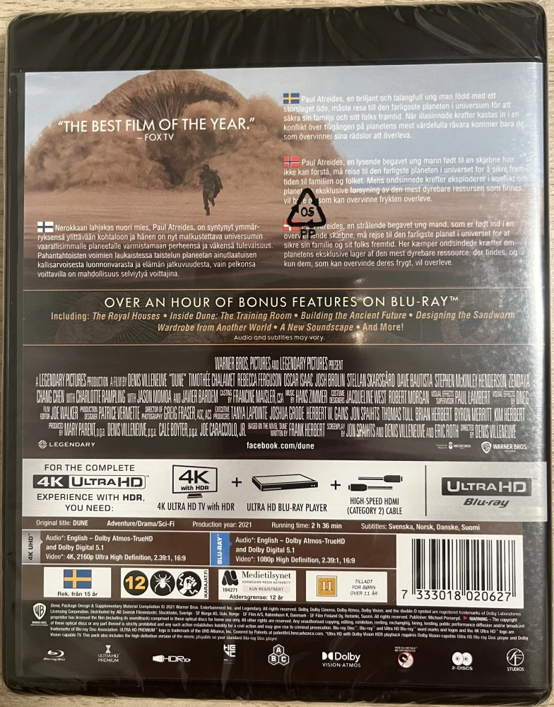 Dune (2021) (4K UHD + Blu-ray) Dyyni / Original title: Dune: Part One
