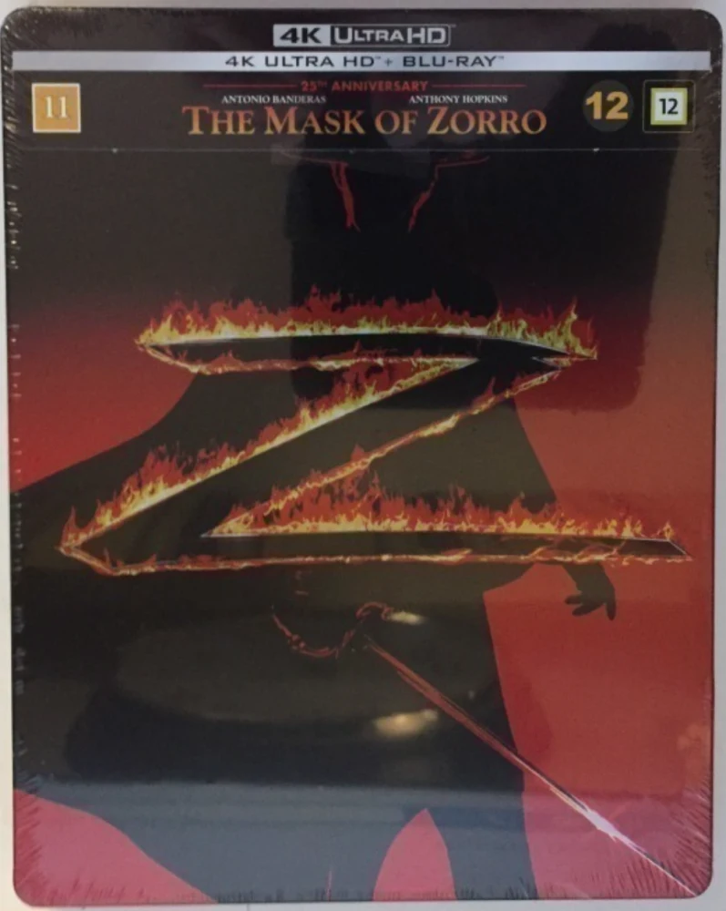 Zorron naamio - The Mask of Zorro (1998)  Limited Edition Steelbook (4K UHD + Blu-ray) (25th anniversary)