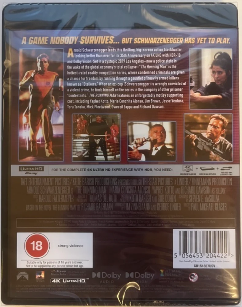 Juokse tai Kuole - Running Man (4K Ultra HD)