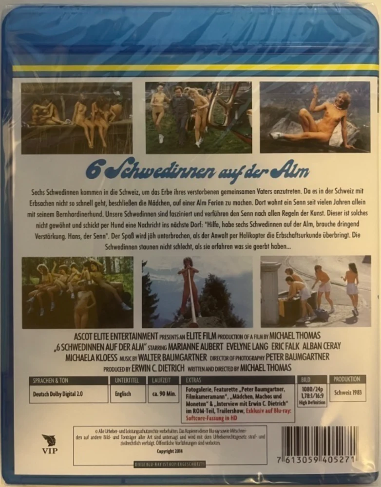 6 Schwedinnen auf der Alm / Six Swedish Girls in Alps (1983) ( Sechs Schwedinnen auf der Alm ) (Blu-Ray) Leikkaamaton!