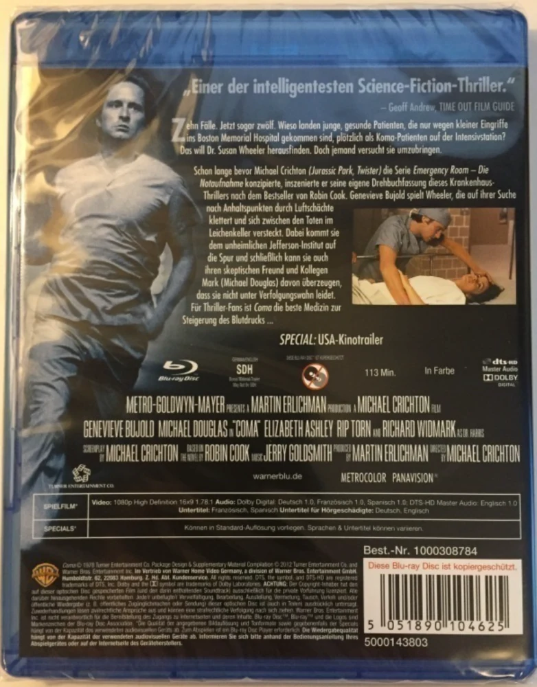 Coma - Kooma (Blu-ray) Michael Douglas (1978)
