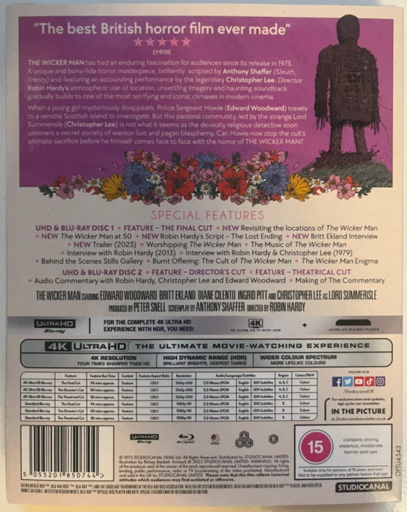The Wicker Man (1973) (2x 4K UHD / 2x Blu-ray)