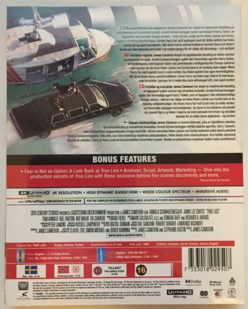 True Lies (1994) (4K Ultra HD + Blu-ray) Tosi valheita