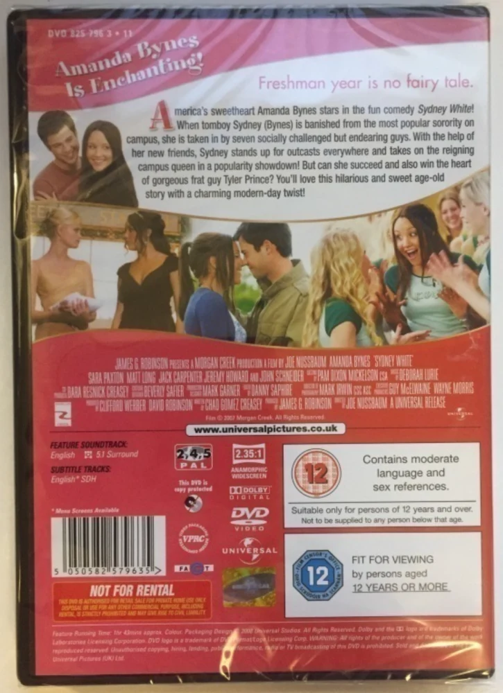 Sydney White [DVD] Amanda Bynes, Sara Paxton (2008)