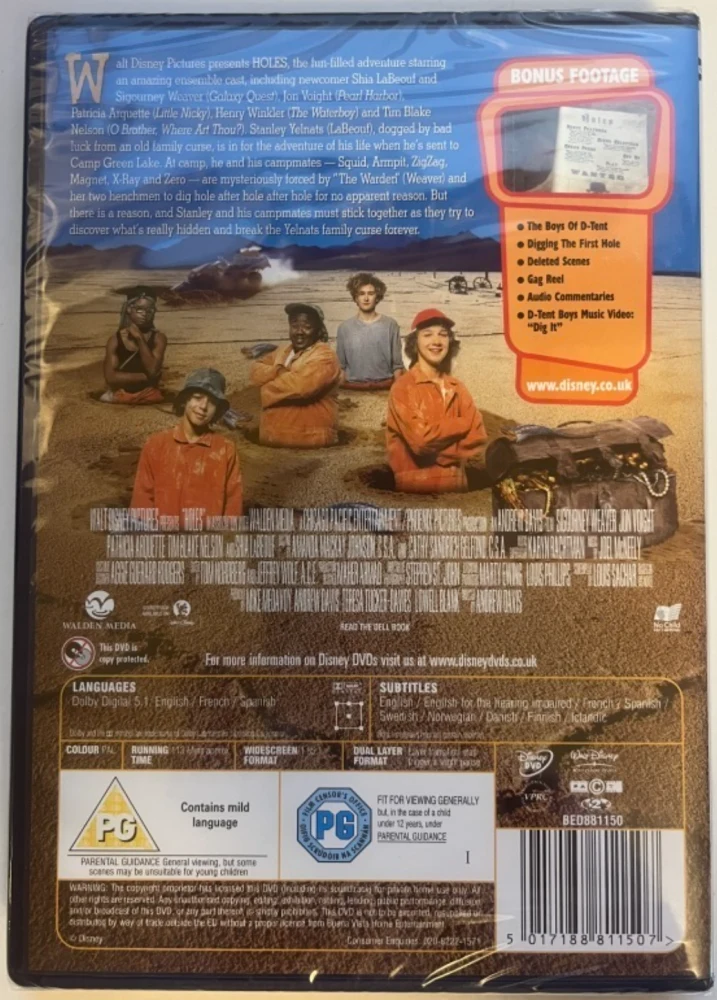 Paahde - Holes (2003) Sigourney Weaver, Jon Voight (DVD)