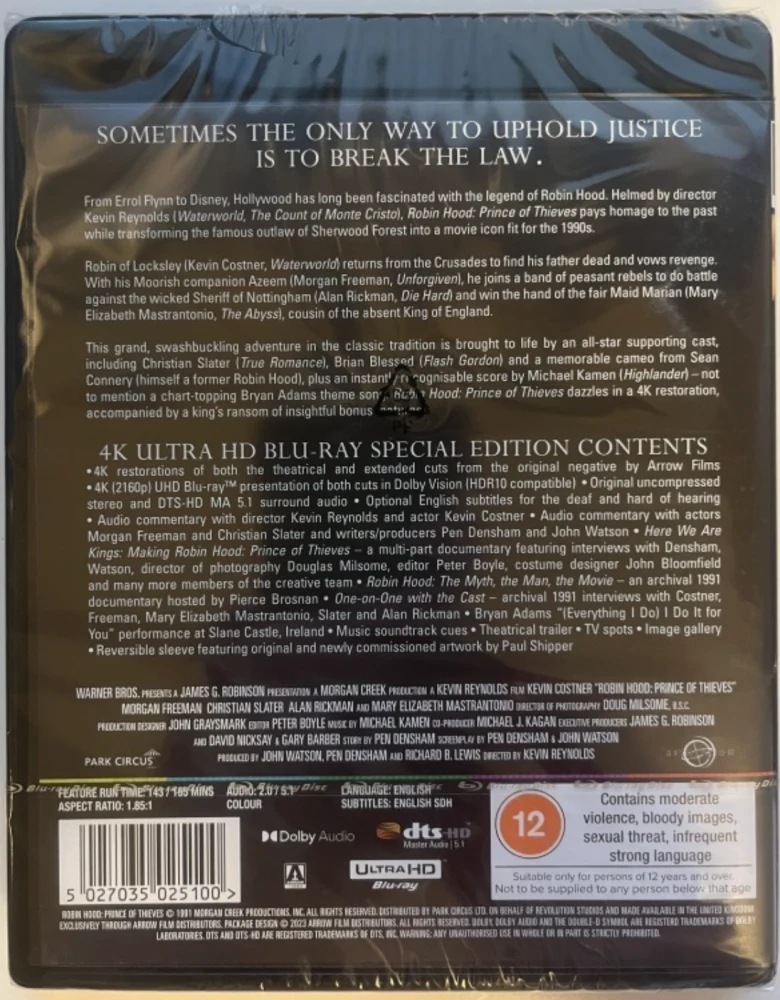 Robin Hood: Prince of Thieves (1991) (4K Ultra HD)