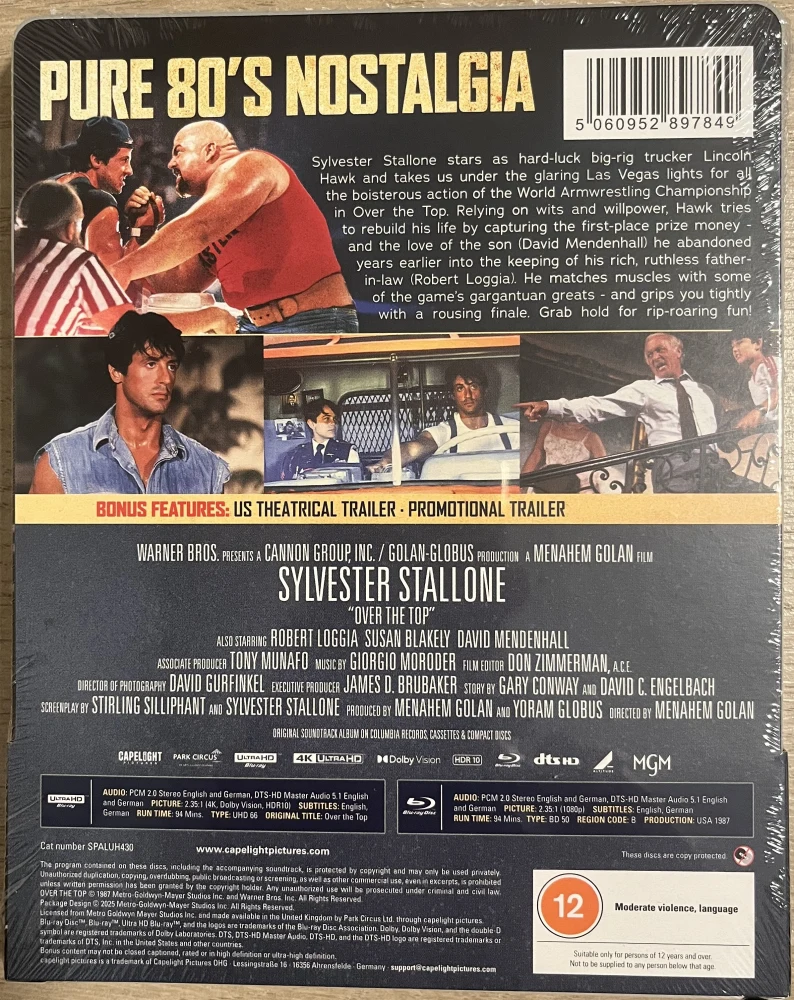 Over the Top - terästäkin kovempi - Limited Edition Steelbook (4K Ultra HD + Blu-Ray)