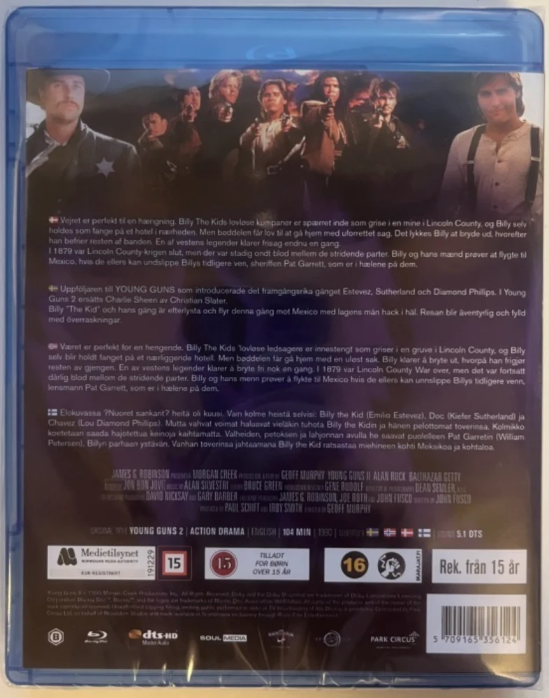 Nuoret sankarit 2 - Young Guns 2 (Blu-ray) (1990)