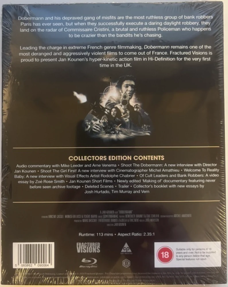 Dobermann - Limited Edition (Blu Ray) 1997 (Slipcover + Vihkonen) Limited - 3,000 copies