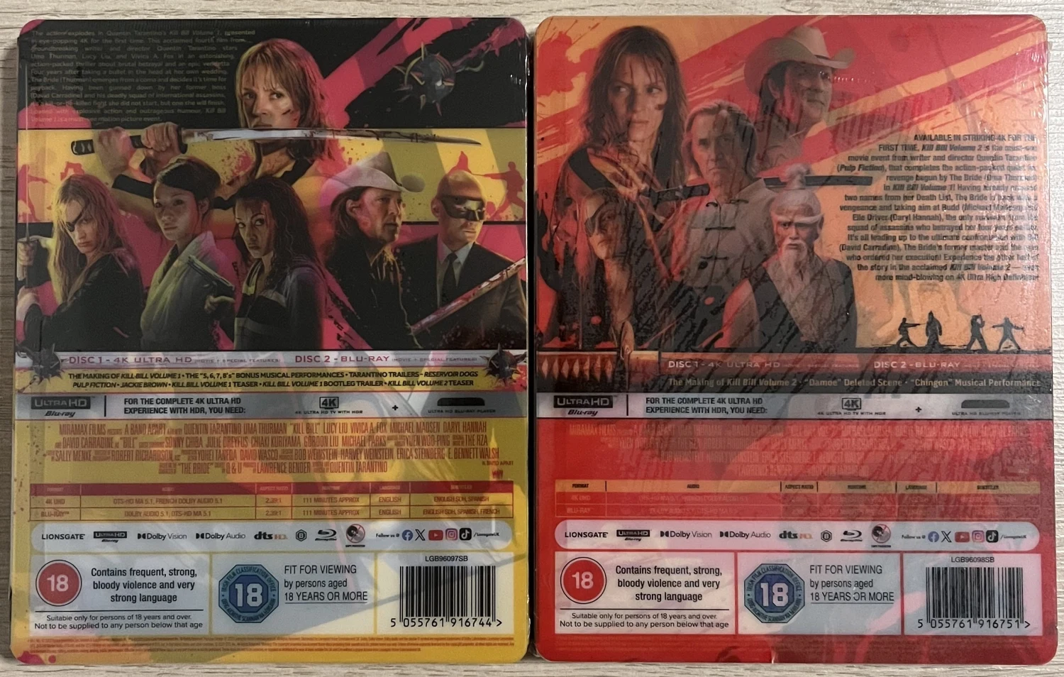 Kill Bill Volume 1 & 2 - Limited Edition Steelbook (4K Ultra HD + Blu-ray)