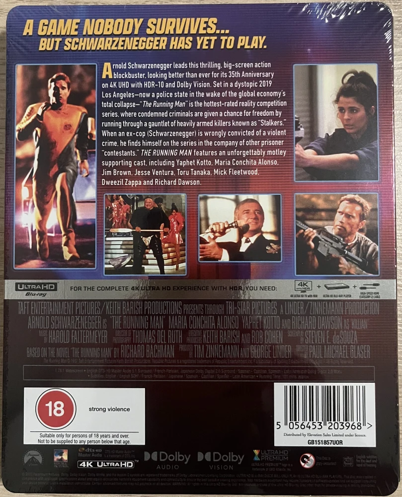 Juokse tai kuole - The Running Man (1987) Limited Edition Steelbook (4K Ultra HD)