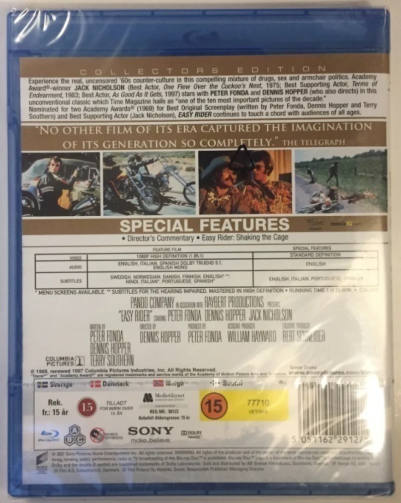 Easy Rider (Blu-ray) Dennis Hopper, Jack Nicholson