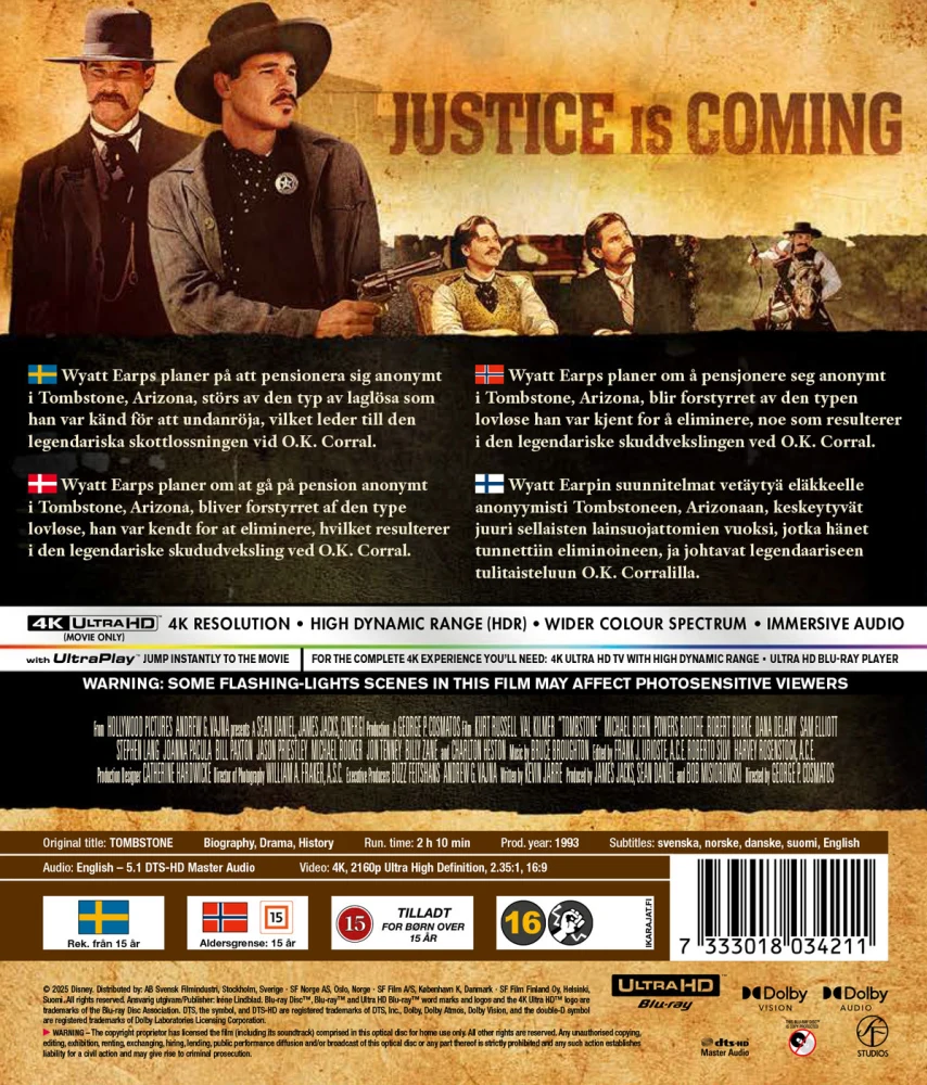 Tombstone (1993) (4K Ultra HD)