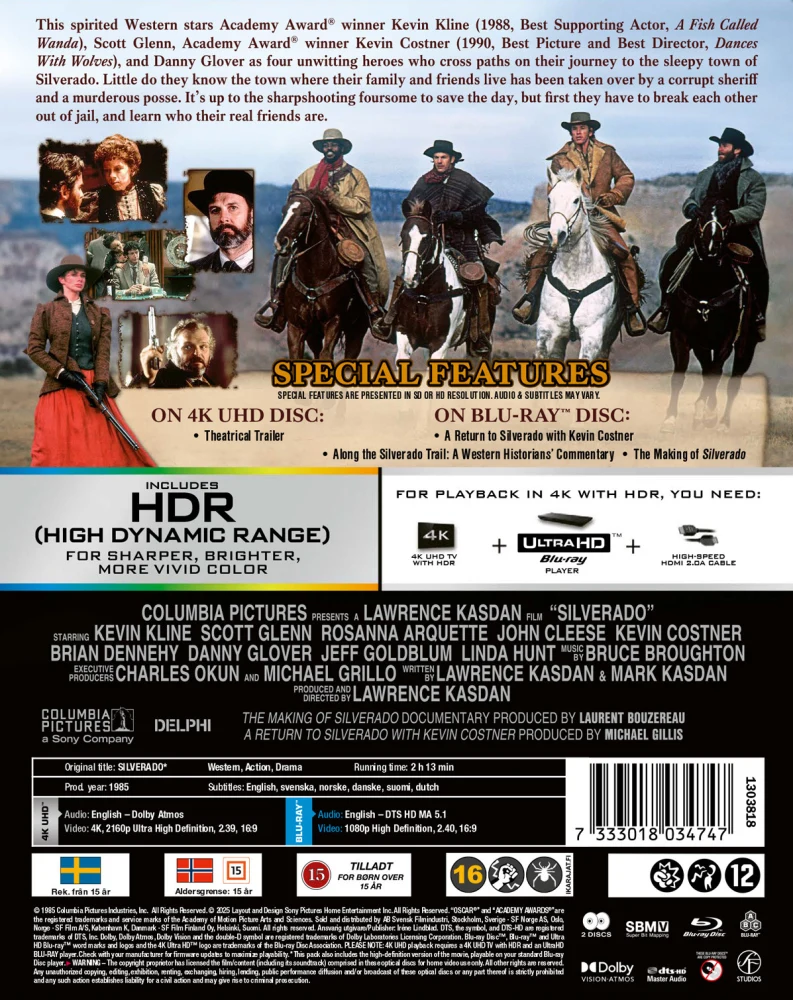 Silverado (1985) Steelbook (4K Ultra HD + Blu-ray)