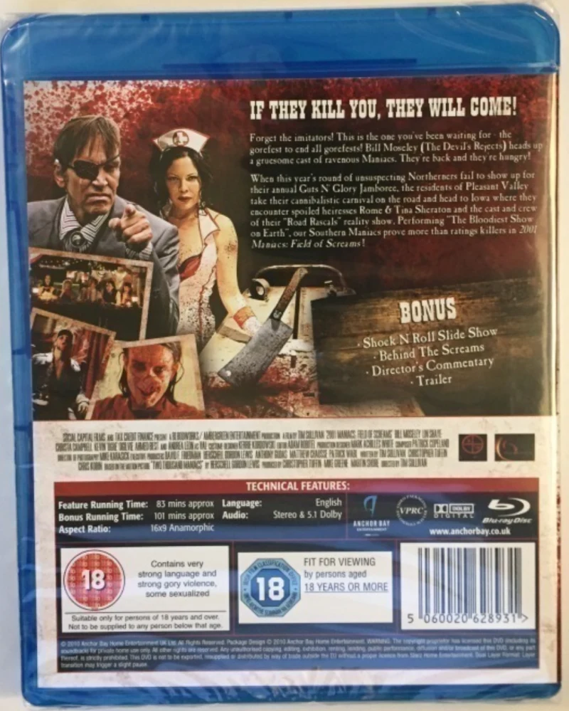 2001 Maniacs Field Of Screams - Extreme Edition (Blu-Ray)