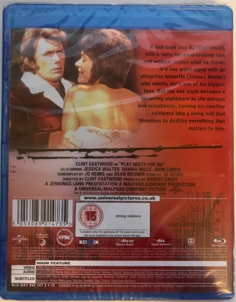 Yön painajainen - Play Misty For Me (Blu-ray) Clint Eastwood (1971)
