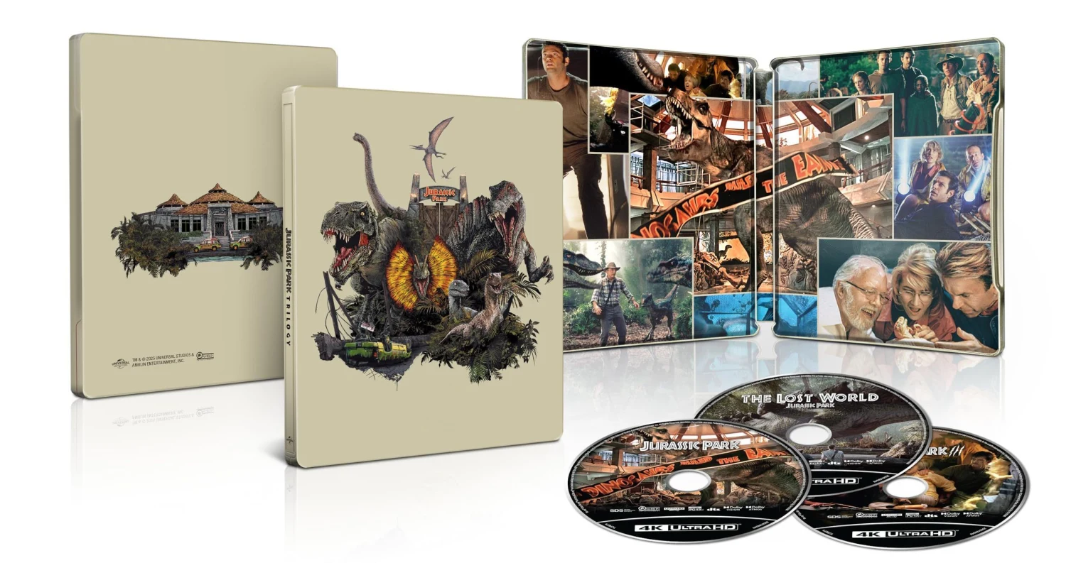 Jurassic Park - Trilogia (1993 - 2001) Limited Edition Steelbook (3x 4K Ultra HD) Jurassic Park / The Lost World: Jurassic Park / Jurassic Park III