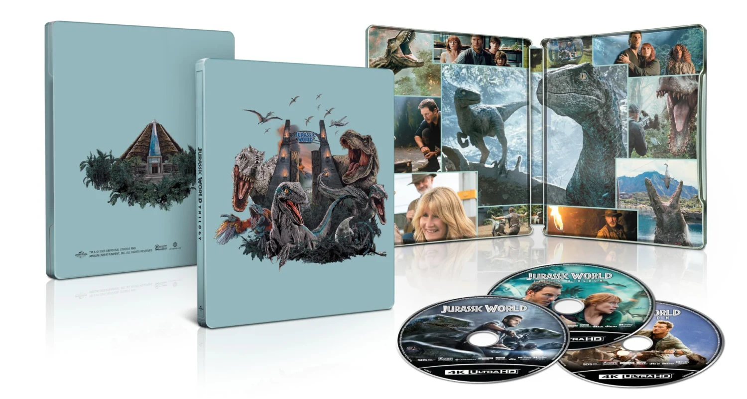 Jurassic World - Trilogia (2015 - 2022) Limited Edition Steelbook (3x 4K Ultra HD) Jurassic World / Jurassic World: Fallen Kingdom / Jurassic World: Dominion
