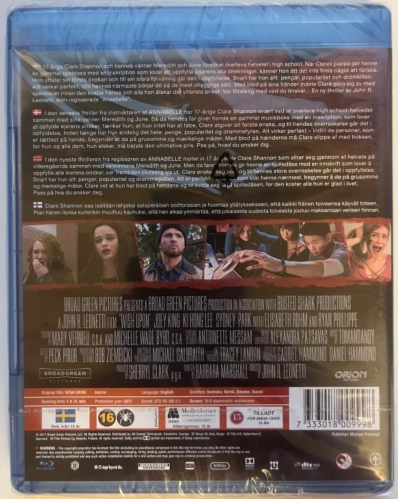 Wish Upon (Blu-ray) John R. Leonetti (2017)