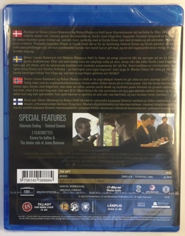 The Gift (Blu-ray) Joel Edgerton, Jason Bateman (2015)