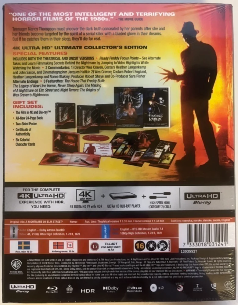 Painajainen Elm Streetillä - A Nightmare on Elm Street  SteelBook / 40th Anniversary Ultimate Collector's Edition (4K Ultra HD + Blu-ray) 1 Movie, 2 Cuts