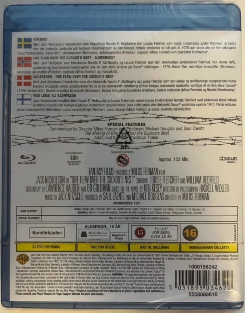 Yksi lensi yli käenpesän - One Flew Over The Cuckoo's Nest (Blu-ray)