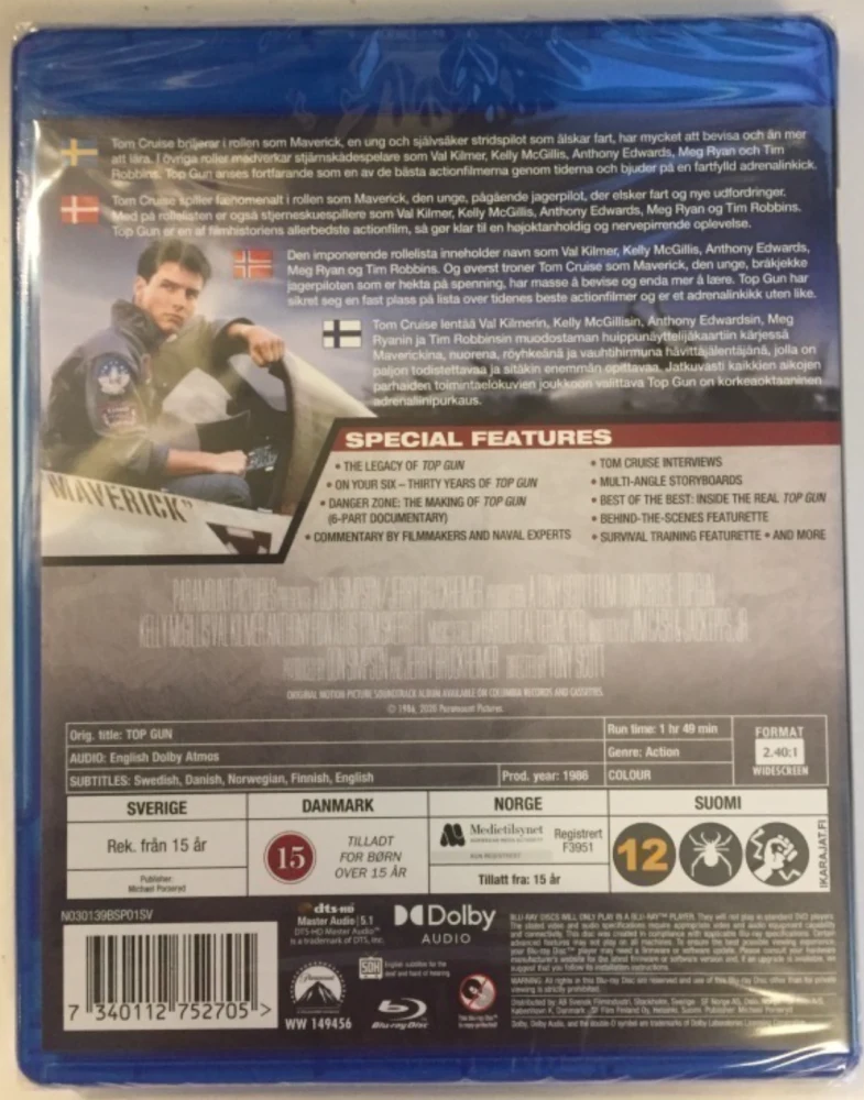 Top Gun - lentäjistä parhaat (Blu-ray)