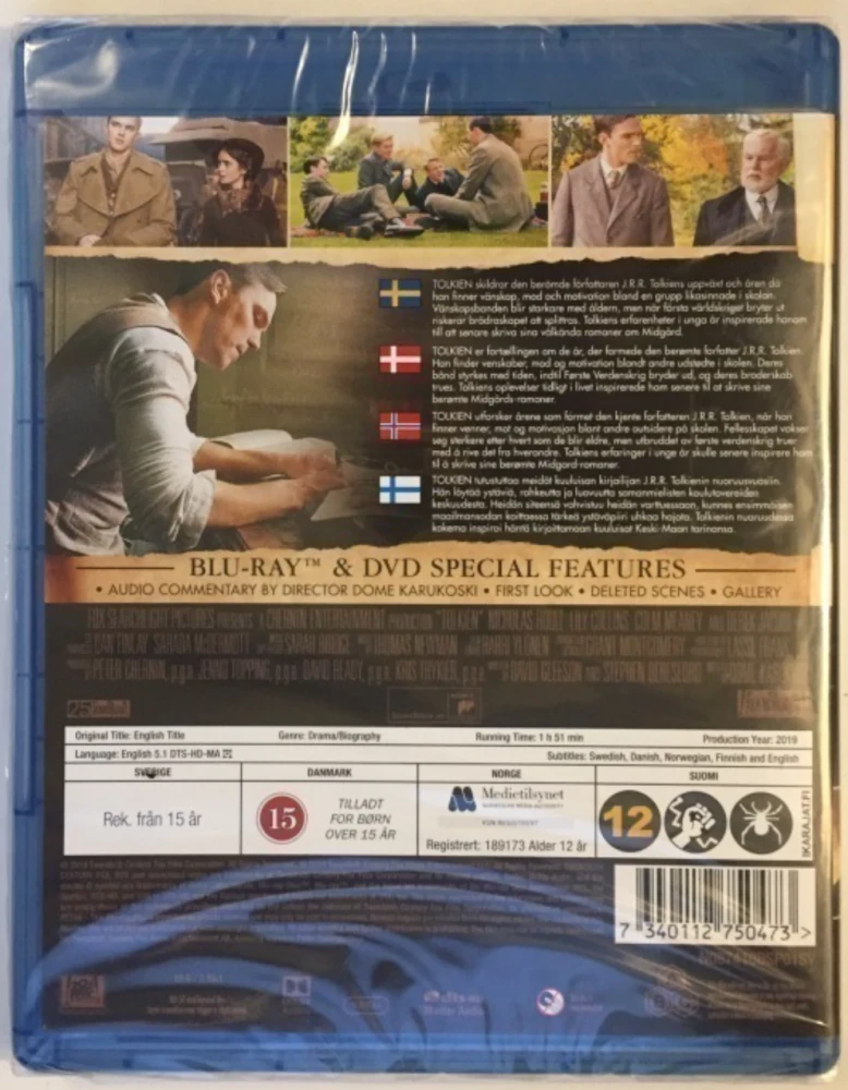 Tolkien (Blu-ray) Nicholas Hoult (Ohjaus: Dome Karukoski)