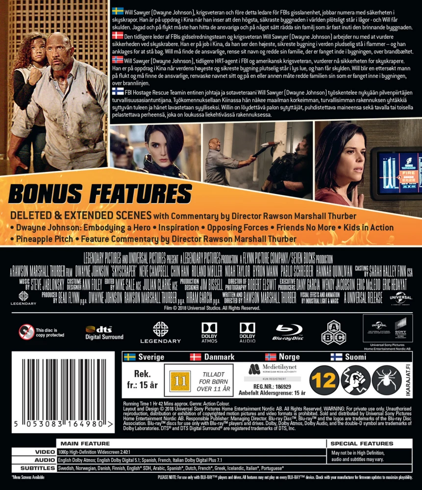 Skyscraper (Blu-ray) Dwayne Johnson (2018)
