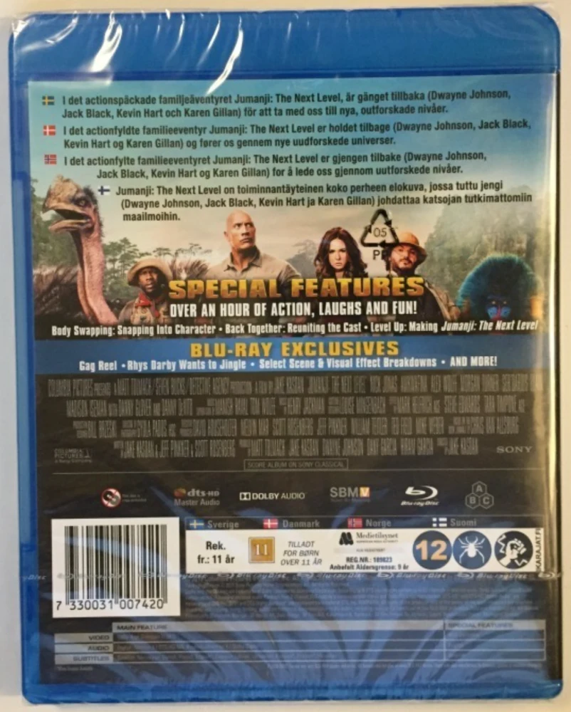 Jumanji: The Next Level (Blu-ray) 2019