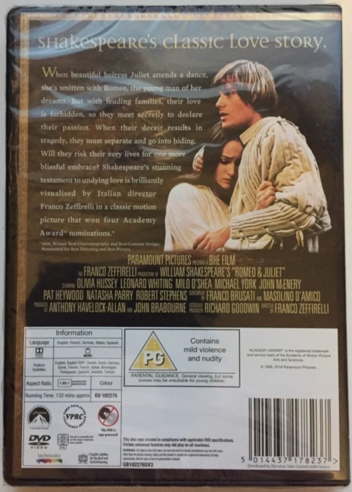 Romeo ja Julia / Romeo & Juliet (DVD) Romeo and Juliet
