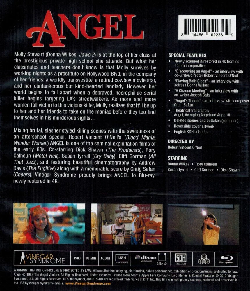 Angel 1-3 (Blu-ray) Vinegar Syndrome (1984-1988)