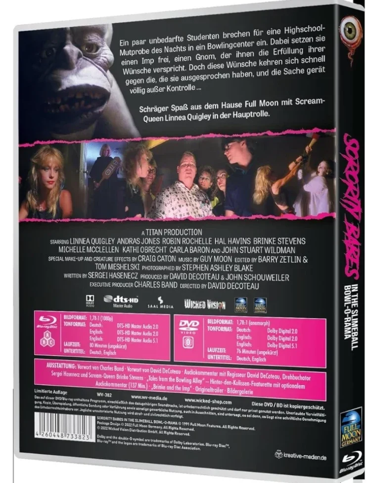 Sorority Babes in the Slimeball Bowl-O-Rama (Blu-ray + DVD) Full Moon Collection No. 6 / Limited 1000 (Leikkaamaton)
