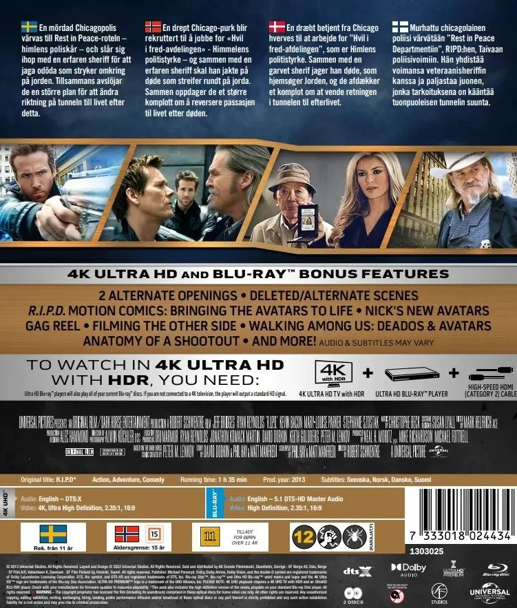 R.I.P.D. - Haamukytät - Limited Edition Steelbook (4K Ultra HD + Blu-ray)