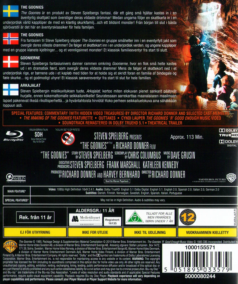 Arkajalat - The Goonies (Blu-ray)